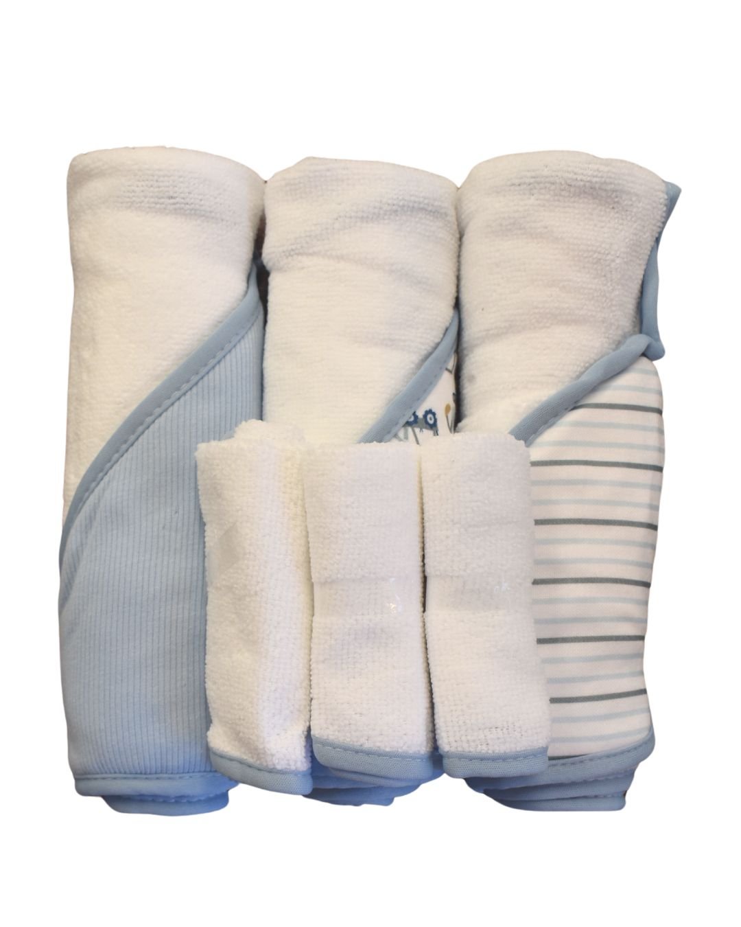 6PK Set de baño  Chick Pea: 3 toallas con capucha y 3 paños para ducha multicolor para niño