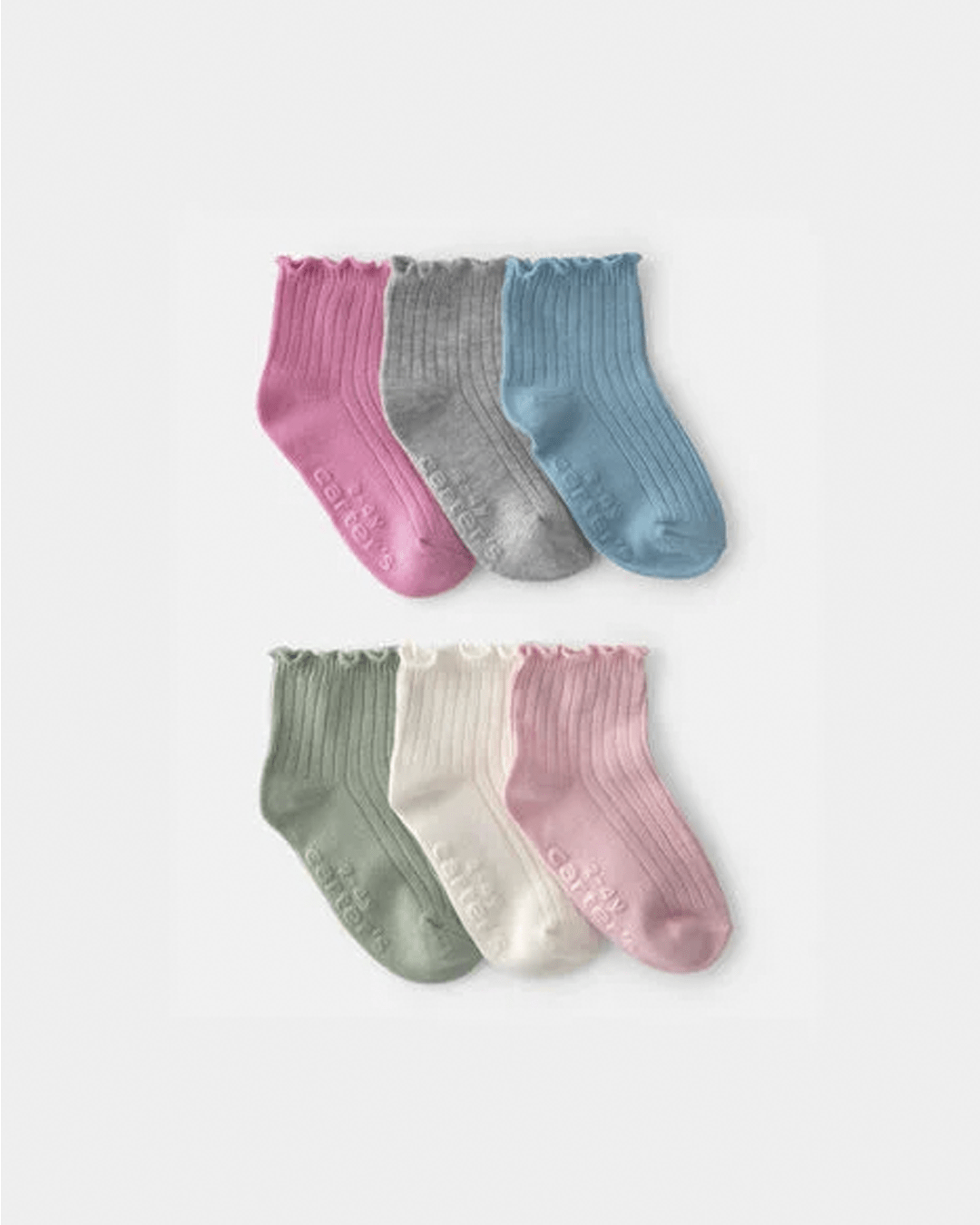 Paquete de 6 calcetas Carters tobilleras para niña