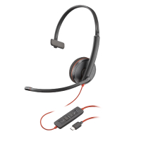 Audifono Marca HP Poly Modelo Blackwire 3210 Conexion USB-C Y USB-A 8X214A6