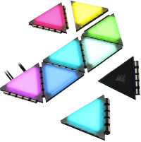 Paneles De Iluminacion Marca CORSAIR Modelo iCUE LC100 Para Case Kit De Inicio De 9 Piezas