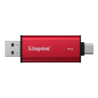 SSD Externo (Unidad De Estado Solido) Marca Kingston Modelo Dual SPSD/1TB Capacidad De 1TB Conexion USB-C y USB-A