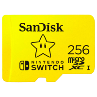 Micro Secure Digital SDXC Sandisk 256GB Para Nintendo Switch Super Mario Star