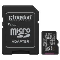 Micro SD Marca Kingston Modelo Canvas Select Plus Capacidad De 64GB Con Adaptador SD SDCS3/64GB