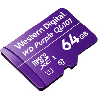 Micro SD Secure Digital 64Gb Western Digital QD101 Purple Para Vigilancia