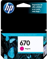 Cartucho HP 670 CZ115Al Color Magenta Para Impresora 4615/4625