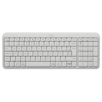 Teclado Compacto Inalambrico Marca Logitech Modelo K250 En Espanol Conexion Bluetooth Color Blanco