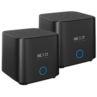 Router Mesh Marca NEXXT Modelo Bolt AC1200 Paquete De 2 Nodos Color Negro Velocidad De 1200Mbps