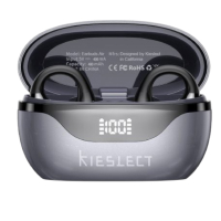 Audifono Marca Kieslect Modelo Earbuds Open Con ENC (Environmental Noise Cancellation) Sonido Envolvente 3D Y Certificacion IPX4 Color Negro