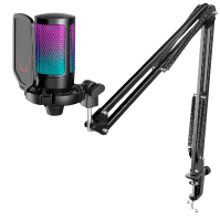 MICROFONO FIFINE MODELO A6T PARA PC Y CONSOLAS GAMING CON BRAZO USB