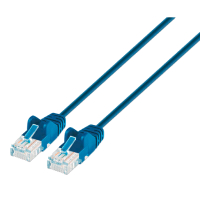 Cable U/UTP Slim Nivel 6 Marca INTELLINET Modelo 742139 Medida de 0.50 Metros Color Azul