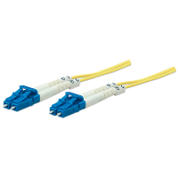 Cable Fibra Optica LC A LC UPC Duplex Marca INTELLINET Modelo 516785 Color Amarillo Medida de 1 Metro