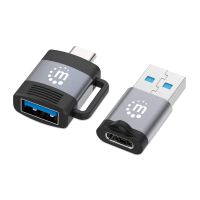 Adaptadores USB-C A USB-A Y USB-A A USB-C Marca Manhattan Modelo 356329 Set De 2