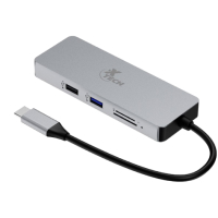 Adaptador Multipuerto 5 En 1 Con Conexion USB-C Marca Xtech Modelo XTC-564 Con 1 Puerto HDMI 1 Puerto USB 3.0 1 Puerto USB 2.0 1 Ranura Para tarjeta SD 1 Ranura Para Tarjeta MicroSD