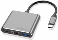 Adaptador Argom 3 En 1 USB-C HUB USB-C HDMI 4K Y USB3.0 ARG-UB-0181