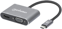 Adaptador Manhattan 130691 USB-C A HDMI Y VGA Con USB-A Y USB-C