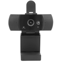 Webcam Marca Manhattan Modelo 462556 Transmision De 1080P A 30fps Resolucion Full HD Conexion USB Con Microfono Color Negro