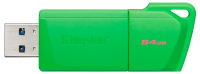 Memoria USB 3.2 Marca Kingston Modelo Flashdrive DataTraveler Exodia M Capacidad De 64GB Color Neon Verde