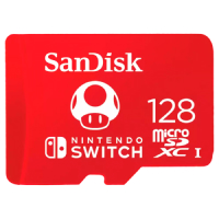 Micro Secure Digital SDXC Sandisk 128GB Para Nintendo Switch Super Mario Mushroom
