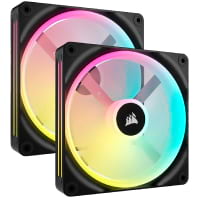 Kit De Inicio De Ventiladores PWM Marca CORSAIR Modelo iCUE LINK QX140 RGB de 140 mm Color Negro Para Case