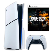 PlayStation 5 Slim Con 1TB De Almacenamiento Version De Disco Con Control Y Voucher De Call Of Duty Black OPS 6