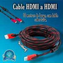 Cable HDMI reforzado de 10 metros 
 •Precio: 1 xQ70  o 2 xQ110
 Soporta resoluci