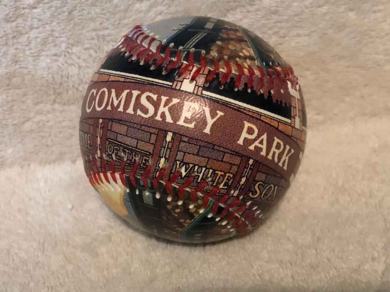 Vendo bonita palota de béisbol de colección del comiskey park, fabricante Unforgettaballs