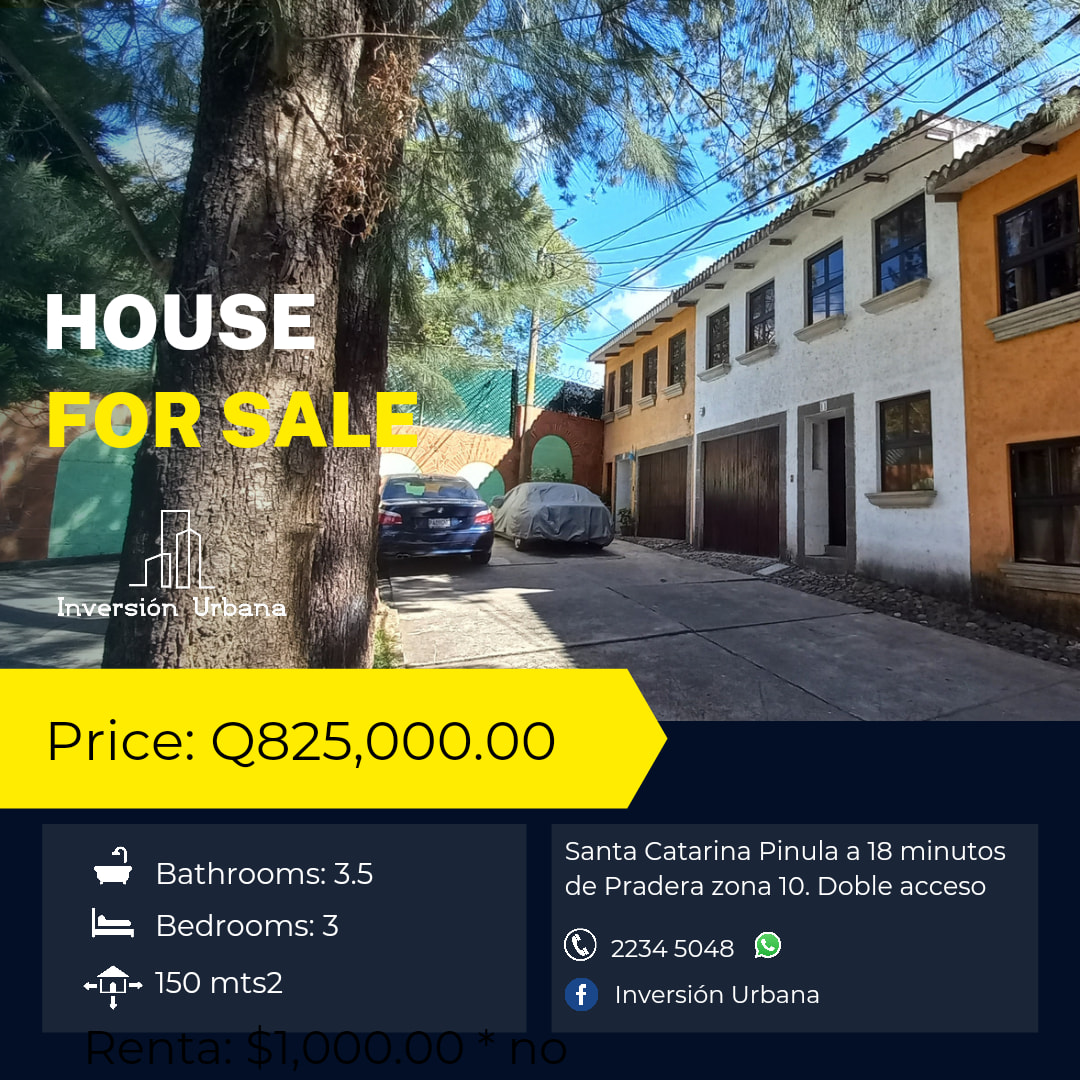 Casa en venta en Santa Catarina Pinula a 18 minutos de Pradera zona 10