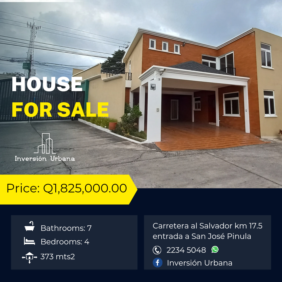 Casa en venta en km 17.5 carretera al Salvador entrada San José Pinula