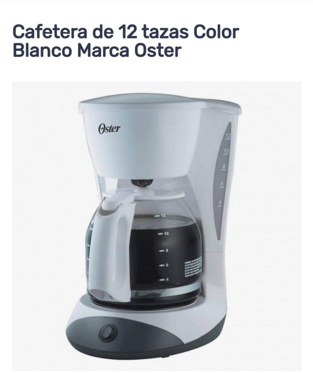 Cafetera Blanca Oster