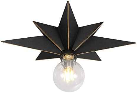 Lámpara de  de estrella de metal oscuro, lámparas elegante y minimalista