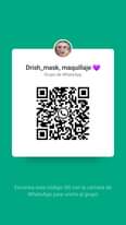 Puede ser una imagen de 1 persona y texto que dice "Drish_mask, maquillaje Grupo de WhatsApp Escanea este código QR con la cámara de WhatsApp para unirte al grupo"