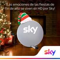 Puede ser una imagen de texto que dice "iLas emociones de las fiestas de fin de año se viven en HD por Sky! sky sky"