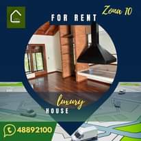 Puede ser una imagen de texto que dice "FOR Zona 10 RENT luxury HOUSE c 48892100"