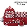 Puede ser una imagen de texto que dice "MOCHILA #7096 Set de 5pcs"