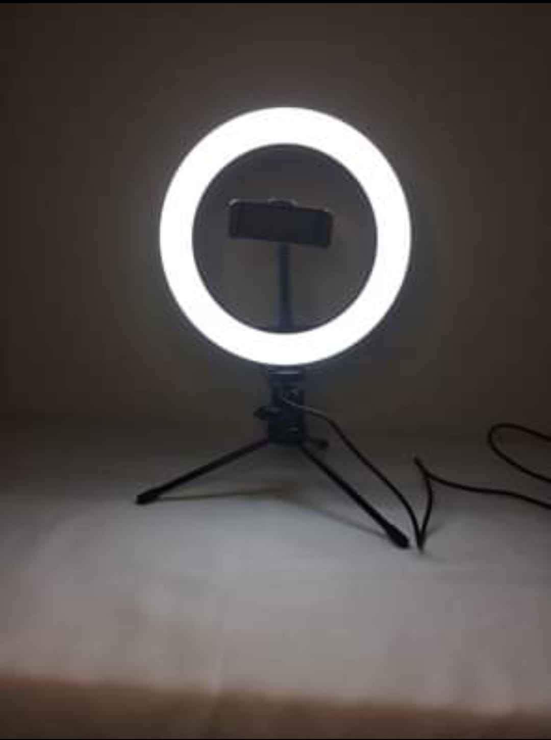 Aro de luz led para iluminación de 8 pulgadas de diámetro (maquillaje, video o f